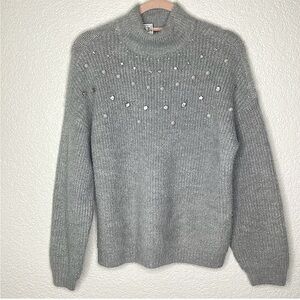 Maurices Grey Beaded Sweater